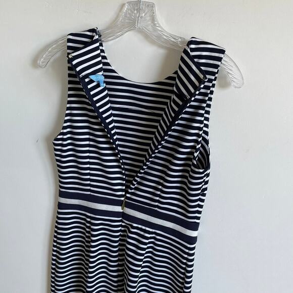 NWT Draper James Navy Striped Ponte Sheath Dress - Picture 6 of 7